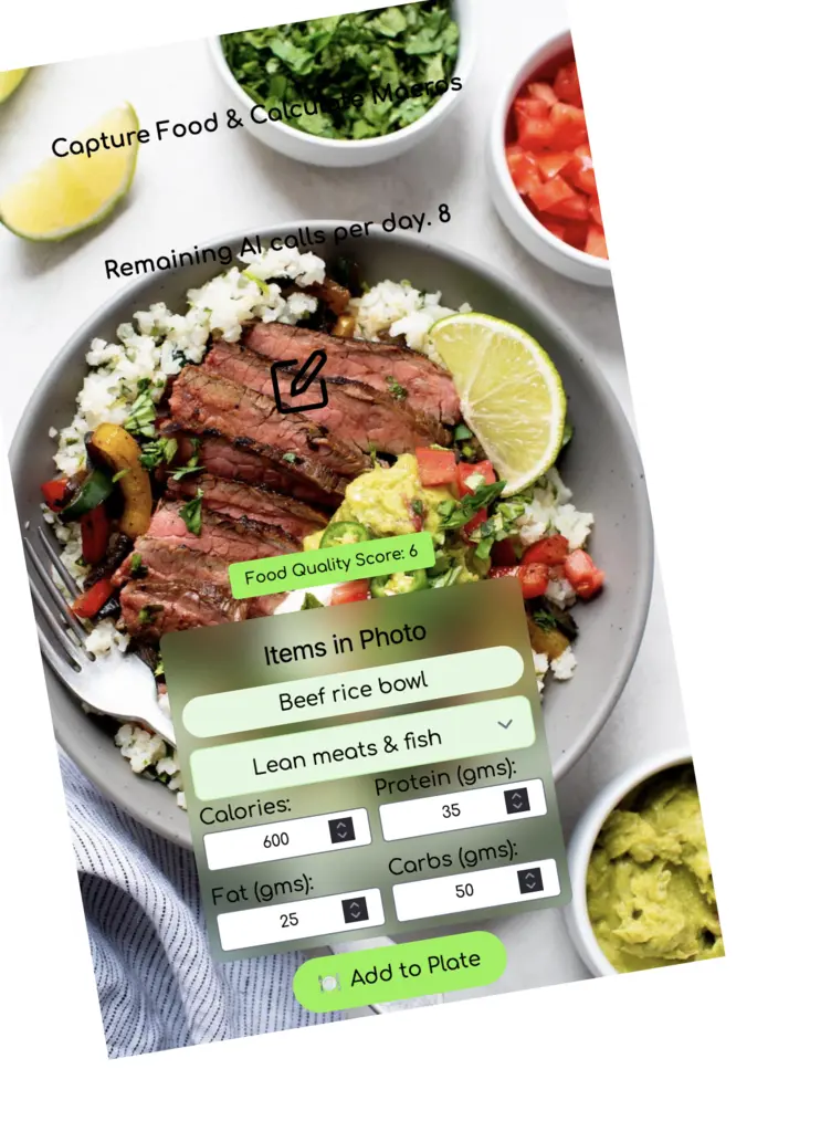 EatFitAI gets you calories and macros in your food in a snap